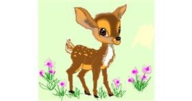 Drawing of Bambi by Dexl