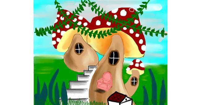 Drawing of Mushroom by Tokyo