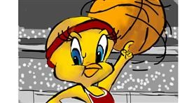 Drawing of Tweety Bird by Rak