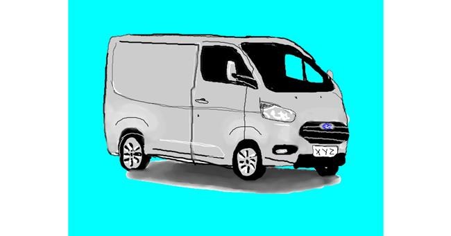 Drawing of Van by green