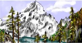 Drawing of Mountain by Eclat de Lune