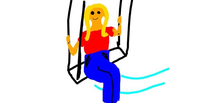 Drawing of Swing by Leen