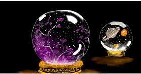 Drawing of Snow globe by Eclat de Lune