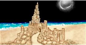 Drawing of Sand castle by Eclat de Lune