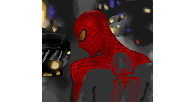 Drawing of Spiderman by sara