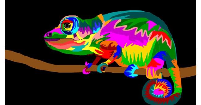 Drawing of Chameleon by Niny