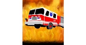 Drawing of Firetruck by Joze