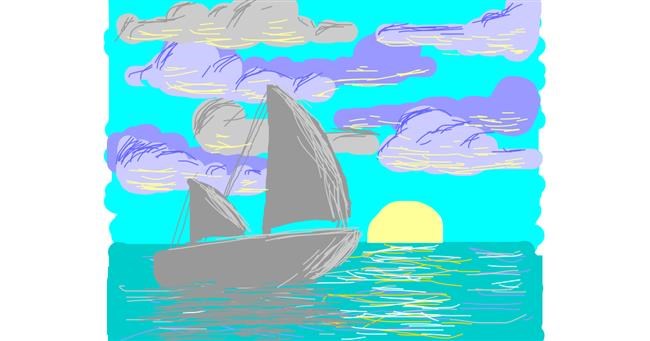 Drawing of Sailboat by Who