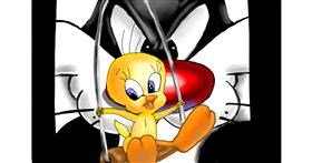 Drawing of Tweety Bird by RadiouChka🍉