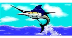 Drawing of Swordfish by Debidolittle