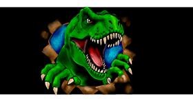 T-Rex Dinosaurier-Zeichnung von Annie
