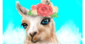 Drawing of Llama by Kiara🤍