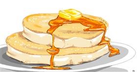 Drawing of Pancakes by Swimmer