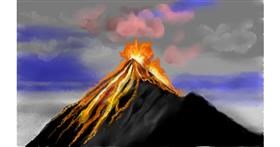 Drawing of Volcano by Tim