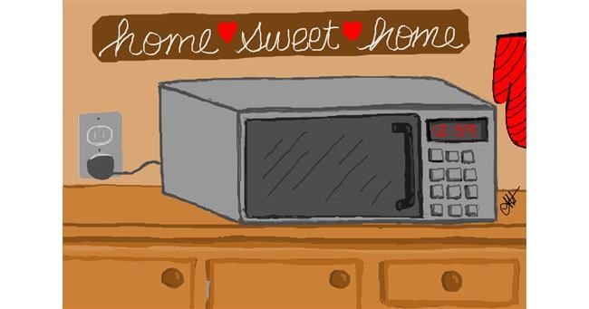 Drawing of Microwave by TaraEcho