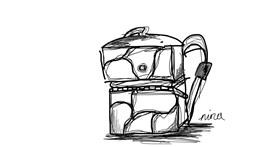 Drawing of Backpack by Nina