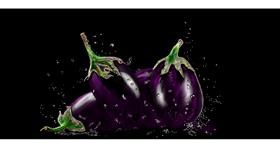 Aubergine-Zeichnung von Chaching