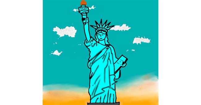 Drawing of Statue of Liberty by Dreamer