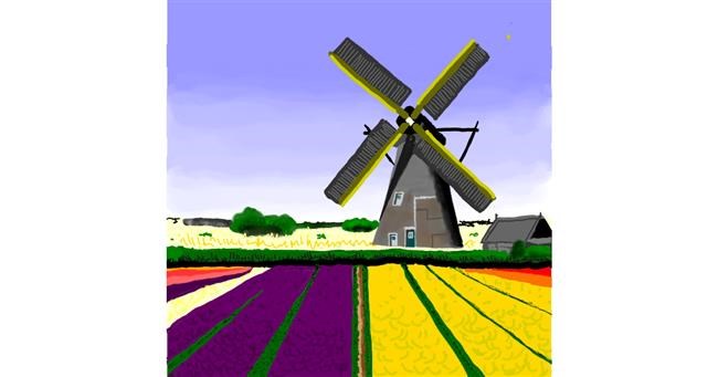 Drawing of Windmill by Joze