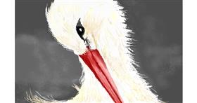 Drawing of Stork by Kiwi