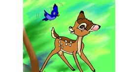 Drawing of Bambi by Cec