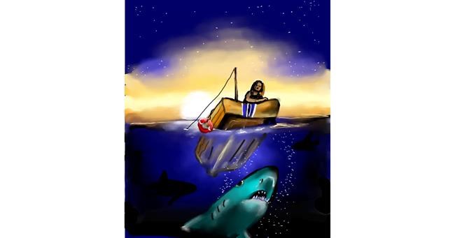 Drawing of Shark by Leah