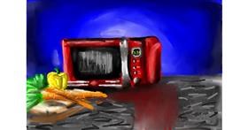 Drawing of Microwave by Mia