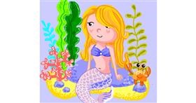 Drawing of Mermaid by Geo-Pebbles