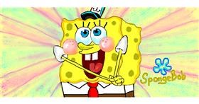 Drawing of Spongebob by DebbyLee