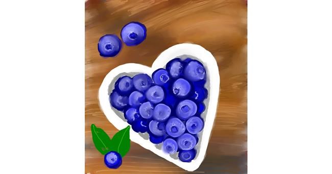 Drawing of Blueberry by Bri