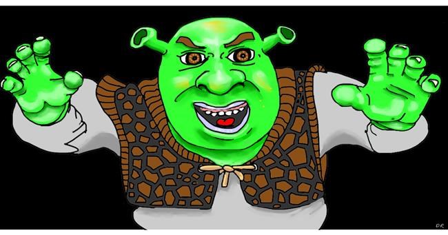 Drawing of Shrek by Swimmer