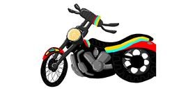 Drawing of Motorbike by Zuwa