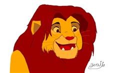 Drawing of Simba (Lion King) by UGLY DEMON !!!!