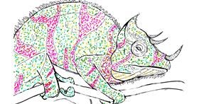 Drawing of Chameleon by Dez