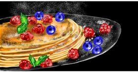 Drawing of Pancakes by Eclat de Lune