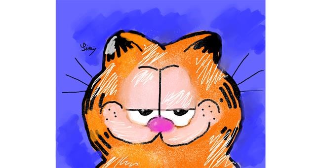 Drawing of Garfield by BlackCat