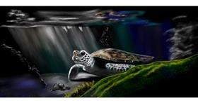 Drawing of Sea turtle by Chaching