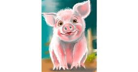 Drawing of Pig by ⋆su⋆vinci彡