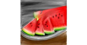 Drawing of Watermelon by Lou