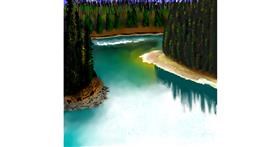 Drawing of River by Joze