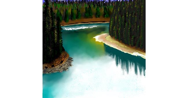 Drawing of River by Joze
