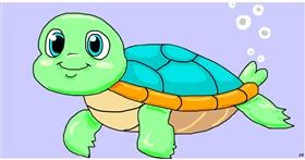 Drawing of Sea turtle by Swimmer 