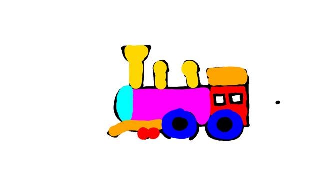 Drawing of Train by sara