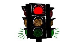 Drawing of Traffic light by Lilli