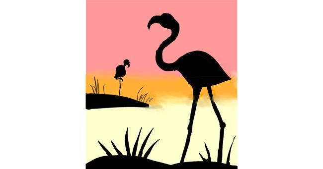 Flamingo-Zeichnung von 🧘,zen