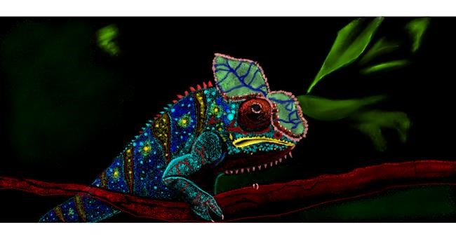 Drawing of Chameleon by Chaching