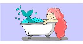 Drawing of Bathtub by Rain