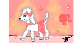 Drawing of Poodle by Ingrid