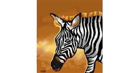 Zebra-Zeichnung von GreyhoundMama