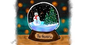 Drawing of Snow globe by Fever